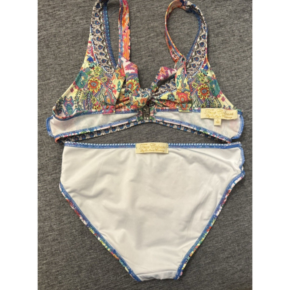 La Moda Clothing Women's Knotted Floral Bikini Set Size Small - Picture 3 of 5